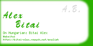 alex bitai business card